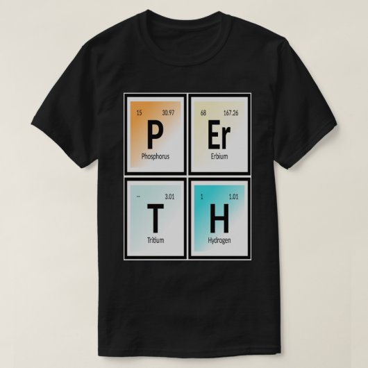 Tabelle der Elemente von Perth T-Shirt (Design vorne)