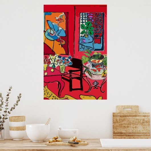 Tabelle der Fischschüssel Poster (Küche)