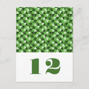 Tabelle der grünen geometrischen Dreiecke Postkart Postkarte