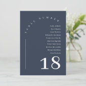 Tabelle der Hochzeitssitze der Marine Einladung (Stehend Vorderseite)