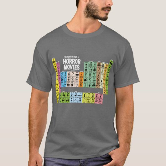 Tabelle der Horrorfilme Junge T-Shirt (Vorderseite)
