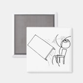 Tabelle Drehe Rage Face Meme Drehend Magnet (Vorderseite/Rückseite)