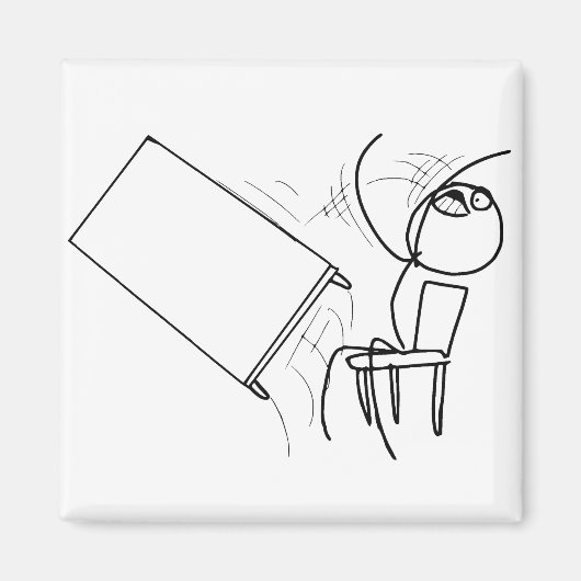 Tabelle Drehe Rage Face Meme Drehend Magnet (Vorne)