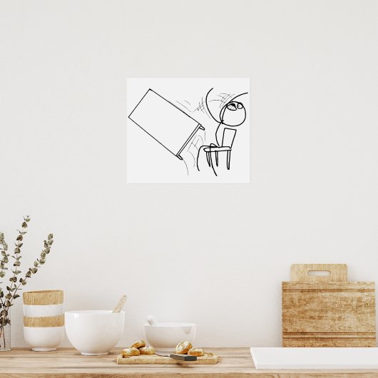 Tabelle Drehe Rage Face Meme Drehend Poster (Küche)