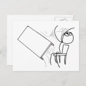 Tabelle Drehe Rage Face Meme Drehend Postkarte (Vorne/Hinten)