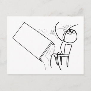 Tabelle Drehe Rage Face Meme Drehend Postkarte