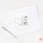 Tabelle Drehe Rage Face Meme Drehend Runder Aufkleber (Umschlag)