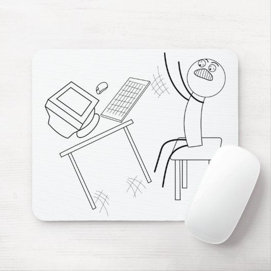 Tabelle Drehe Wut Rage Quit Desk dreh Mad Angry Me Mousepad (Mit Mouse)