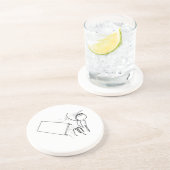 Tabelle drehen das Umdrehen des Raserei-Gesichtes Sandstein Untersetzer (Seite)