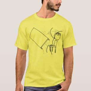 Tabelle drehen das Umdrehen des Raserei-Gesichtes T-Shirt