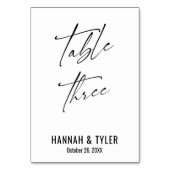 Tabelle Drei der zeitgenössischen eleganten Typogr Tischnummer (Rückseite)