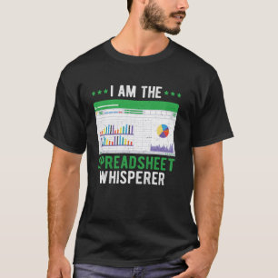 Tabelle Flüsterer Lustiger Buchhalter Excel Tabell T-Shirt
