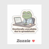 Tabelle Frosch Lustiger Büroaufkleber Aufkleber (Blatt)