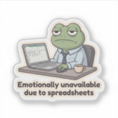 Tabelle Frosch Lustiger Büroaufkleber Aufkleber (Vorderseite)