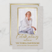 Tabelle für das Foto der Beerdigung Programm (Vorne/Hinten)