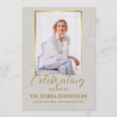 Tabelle für das Foto der Beerdigung Programm (Vorderseite)