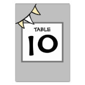 Tabelle für Hochzeitsreisetektorenanzahl des benut Tischnummer (Rückseite)