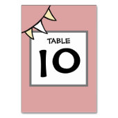 Tabelle für Hochzeitsreisetektorenanzahl des benut Tischnummer (Rückseite)