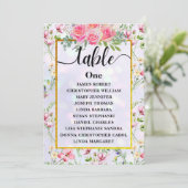 Tabelle für Hochzeitsstichtabelle Feiertagskarte (Stehend Vorderseite)