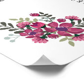 Tabelle für Hochzeitsstichtafeln Poster (Ecke)