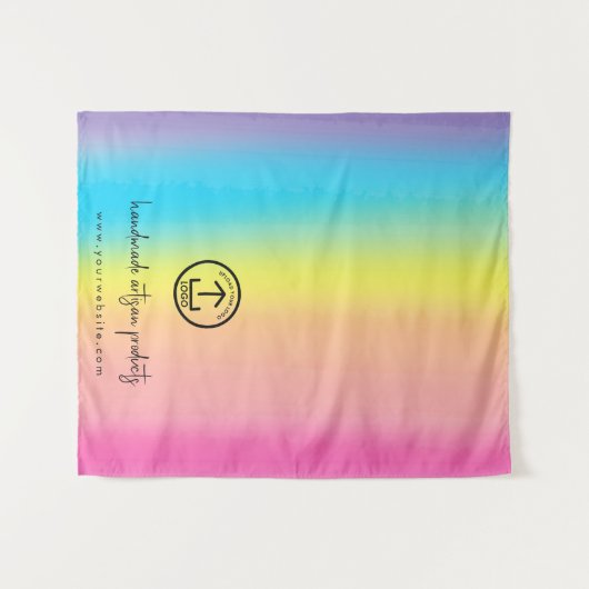 Tabelle für kundenspezifische Firmenlogos Rainbow- Wandteppich (Vorderseite (Horizontal))