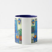 Tabelle für zwei in der Griechenland-Kaffee-Tasse Tasse (Zentrum)