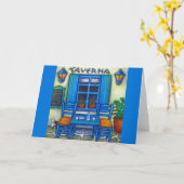 Tabelle für zwei in der leeren Gruß-Karte Karte (Gelbe Blume)