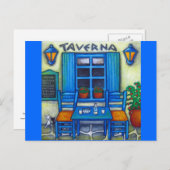 Tabelle für zwei in Griechenland Postkarte (Vorne/Hinten)