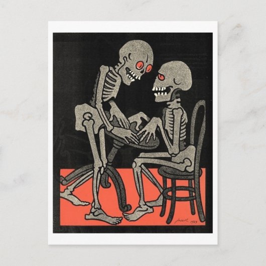 Tabelle für zwei Postkarten (Vorderseite)