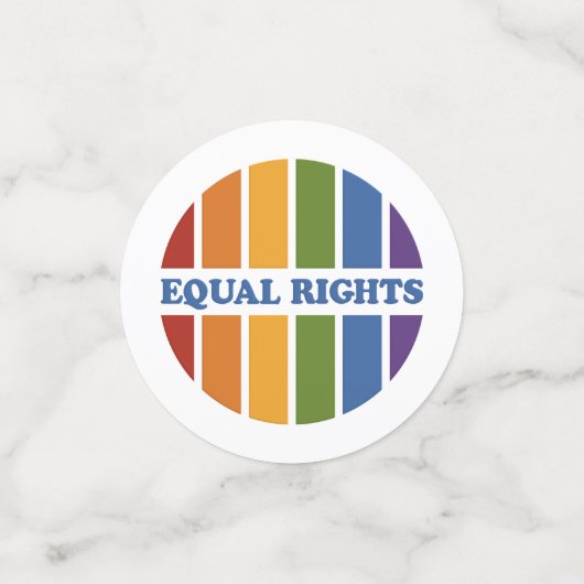 Tabelle Gleichberechtigte Rechte Konfetti (Klein Vorderseite)