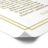 Tabelle Hochzeitsdiagramm für die Pastelfeder-Blüt Poster (Ecke)