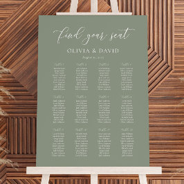 Tabelle Hochzeitstabelle in Farbe 12 für die Seite Poster