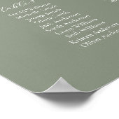 Tabelle Hochzeitstabelle in Farbe 12 für die Seite Poster (Ecke)