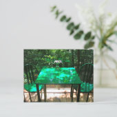 Tabelle in Fallingwater Postkarte (Stehend Vorderseite)