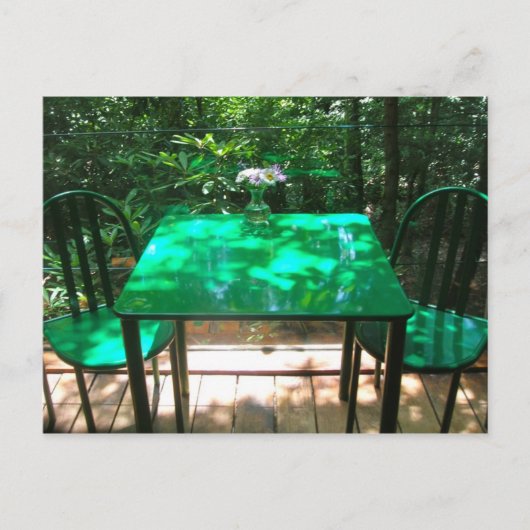 Tabelle in Fallingwater Postkarte (Vorderseite)