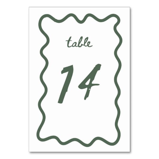 Tabelle Karte 14 (Vorderseite)