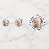 Tabelle mit benutzerdefinierten Textfarben für das Konfetti (Rückseiten)