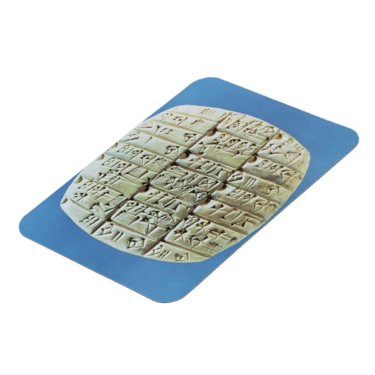 Tabelle mit cuneiform script, c.2400 BC (t Magnet (Linke Seite)