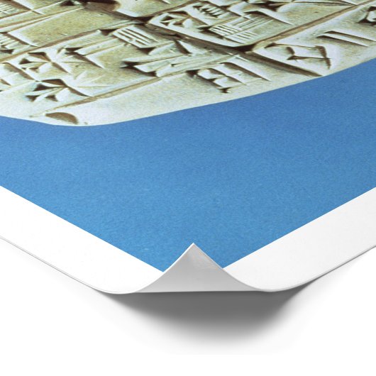 Tabelle mit cuneiform script, c.2400 BC (t Poster (Ecke)