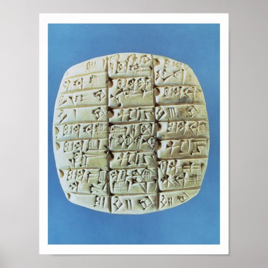 Tabelle mit cuneiform script, c.2400 BC (t Poster (Vorne)