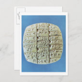 Tabelle mit cuneiform script, c.2400 BC (t Postkarte (Vorne/Hinten)