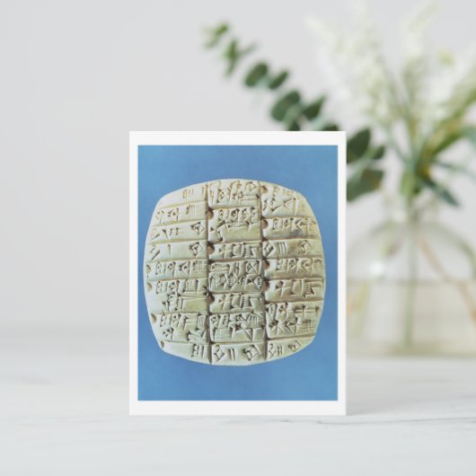 Tabelle mit cuneiform script, c.2400 BC (t Postkarte (Stehend Vorderseite)