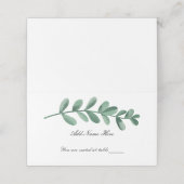 Tabelle mit den klassischen Blätter für Wasserfarb Platzkarte (Außenseite Aufgefaltet)