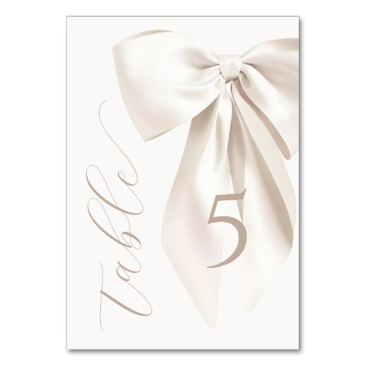 Tabelle mit den Nummern des weißen Brautparty Tischnummer (Rückseite)