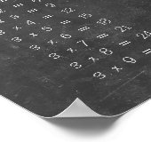 Tabelle mit einfachen Chalkboard-Multiplikationsze Poster (Ecke)
