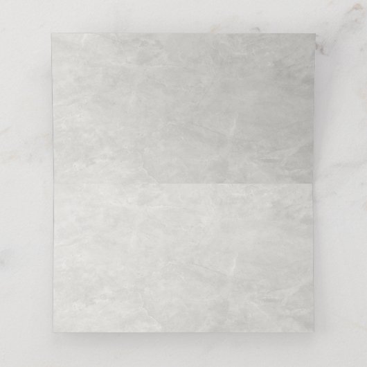 Tabelle mit geklapptem Goldmarmor Platzkarte (Innenseite Aufgefaltet)