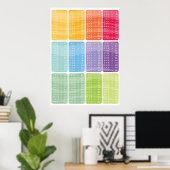 Tabelle mit Multiplikationszeitpunkten - Plakat (Heimbüro)