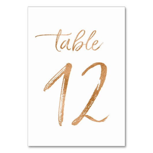 Tabelle Nr. 12 Tischnummer (Vorderseite)