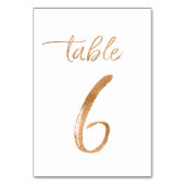 Tabelle Nr. 6 Tischnummer (Vorderseite)