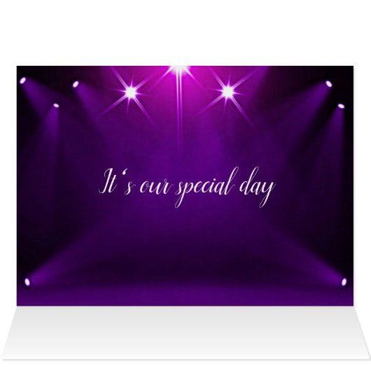 Tabelle Nr. 9 Karten - In der Spotlight Hochzeit / (Innenansicht Horizontal (Oben))